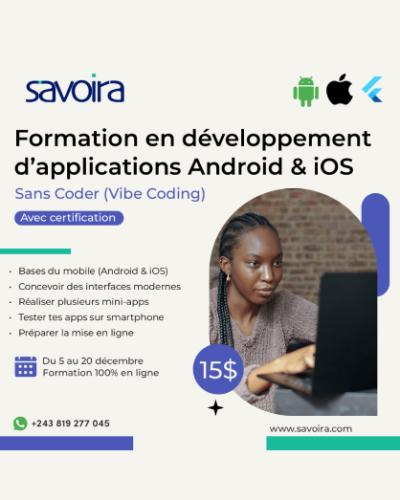 Développement d’applications Android & iOS sans coder (Vibe Coding)